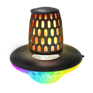 Floating Pool Speaker with LED Flame Light
