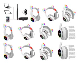 Manufacturer's Direct Supply Silent Disco Wireless Earphones LED Headwear for Parties Press Bone Conduction Bone Conduction