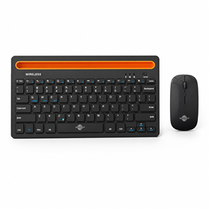 2.4G RF Wireless Stock Silent Ergonomic Waterproof Keyboard and Mouse Set with Card Slot