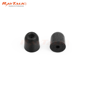 Black PU Foam Memory Foam Ear Tips Noise Reduction Accessory for Headphones and Walkie Talkies