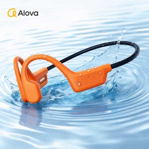 ALOVA New Product IP68 Waterproof Swimming Headphones Wireless Bluetooth Earphone Bone Conduction Headset for Sport